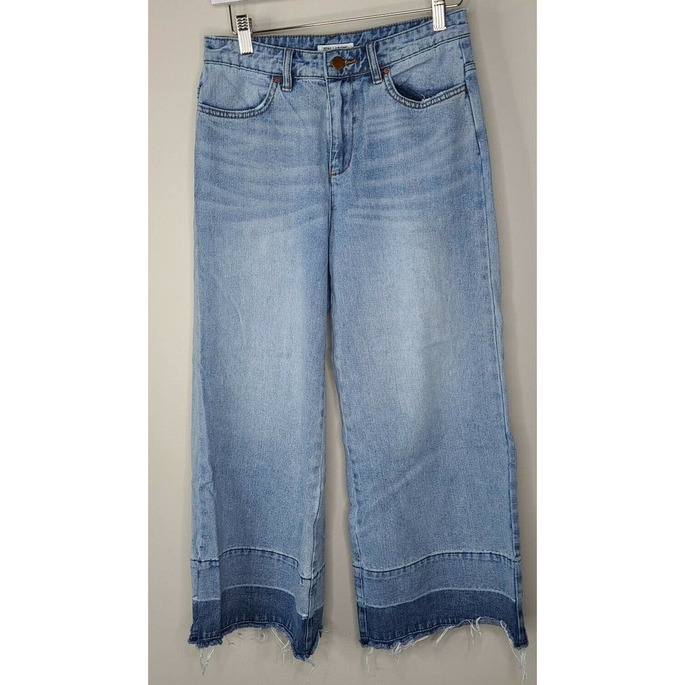 Billabong crop Flare Wide Leg Jeans 28 raw hem